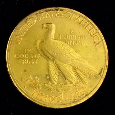 1911-S $10 US Indian Head Type Gold Coin - Potent - 2
