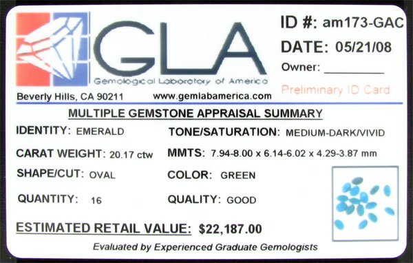 APP: $22.2k 20.17CT Emerald Parcel - Investment G - 2