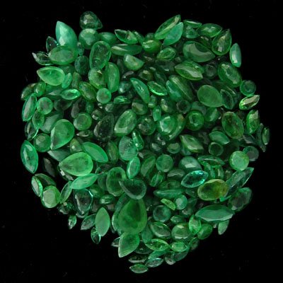 APP: 10.3k 51.64CT Mixed Cuts Emerald Parcel, Pre