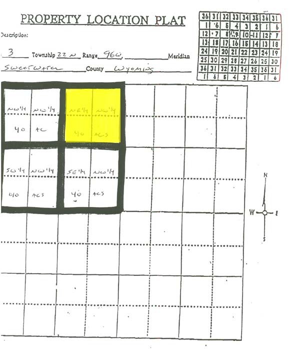 GOV: WY LAND, 40 AC. RANCHETTE, B&A $239/mo - 2