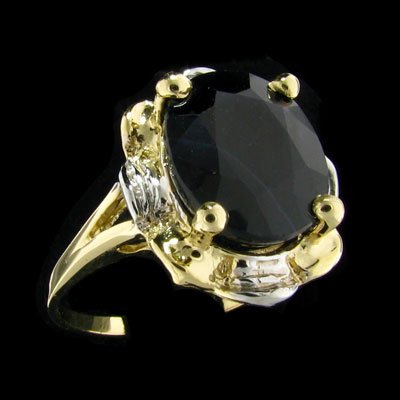 APP: 6.2k 14 kt. Yellow/White Gold, 6.11CT Sapphi
