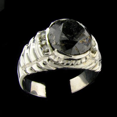 APP: 13.8k 14 kt. White Gold, 6.31CT Rare Black D