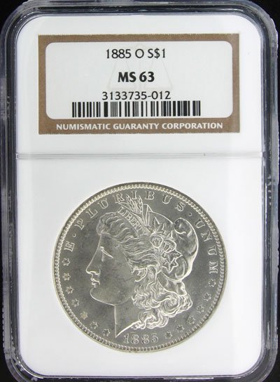 1885-O US Morgan Silver Dollar Coin, Investment P