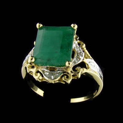 APP: 7.5k 14 kt. Y/W Gold, 3.32CT Emerald and Dia