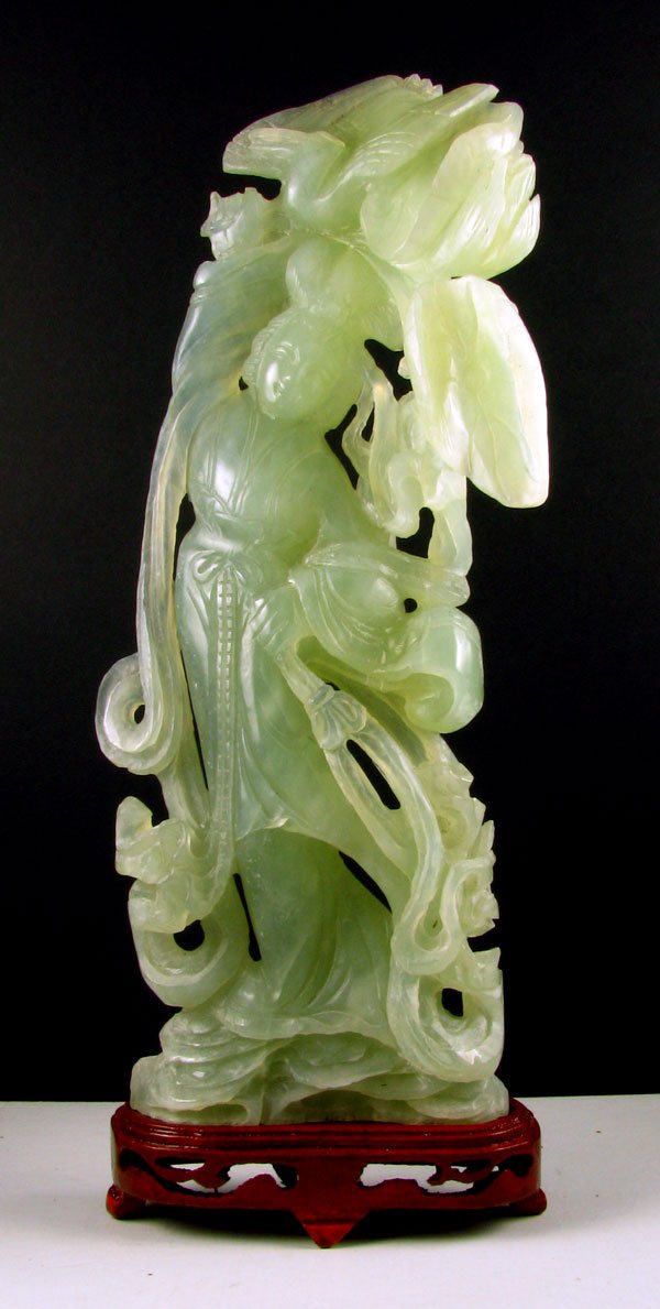 Rare Jade Hand Carved Translucent Green, Collect