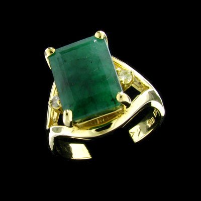 APP: $4.8k 14 kt. Gold, 5.51CT Emerald and Diamond