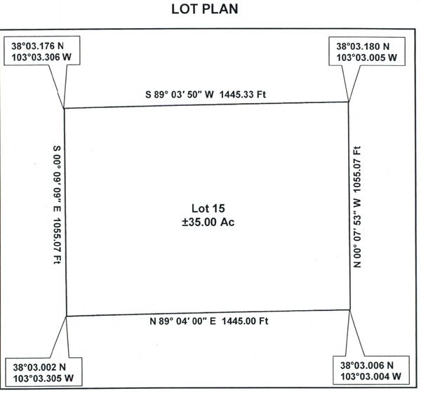 GOV: CO LAND, 35 AC. NEAR RESERVOIR, B&A $271/mo - 3