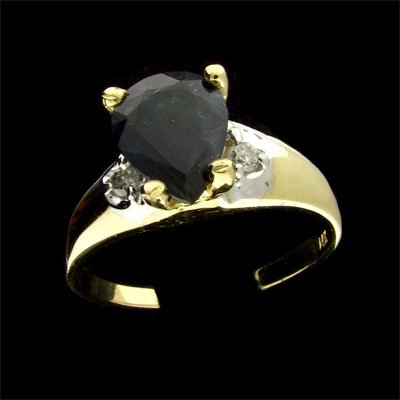 APP: $1.6k 14 kt. Gold, 1.85CT Sapphire and Diamond