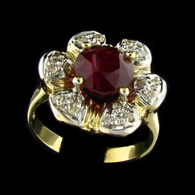 APP: $7.3k 14 kt. Gold, 2.63CT Ruby and 0.24CT Diam
