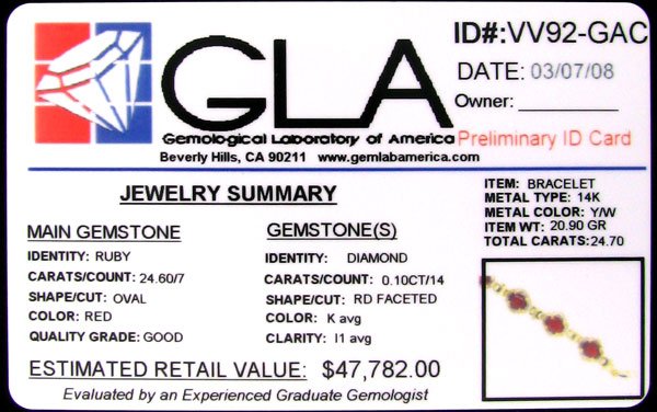APP: $47.8k 14 kt. Gold, 24.60CT Ruby and Diamond - 2
