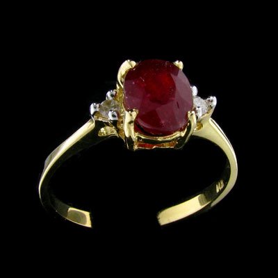 APP: $7.4k 14 kt. Gold, 1.93CT Ruby and 0.06CT Dia