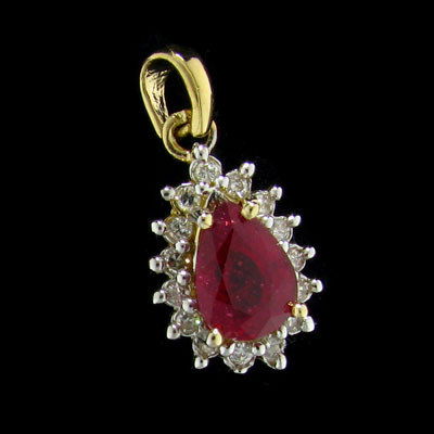 APP: $4.8k 14 kt. Gold, 2.40CT Ruby and Diamond Pe