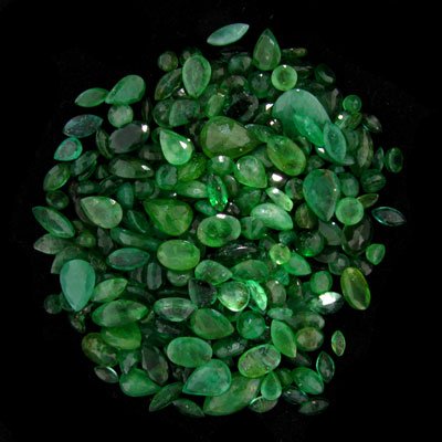 APP: 10.4k 51.93CT Mixed Cuts Emerald Parcel, Prec