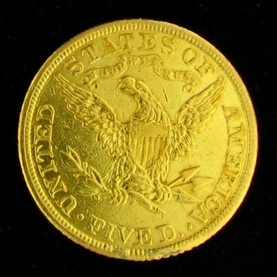 1907 $5 US Liberty Head Type Gold Coin, Investmen - 2