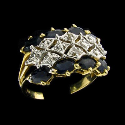 APP: 2.1k 14 kt. Gold, 1.84CT Sapphire and Diamon