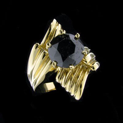 APP: $4.8k 14 kt.Yellow Gold, 2.71CT Rare Black D