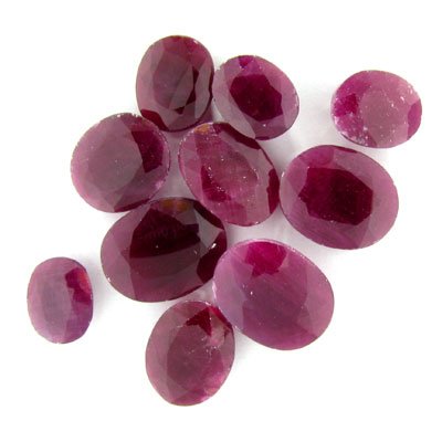 APP: $15.3k 51.12CT Faceted Oval Cut Ruby Parcel,