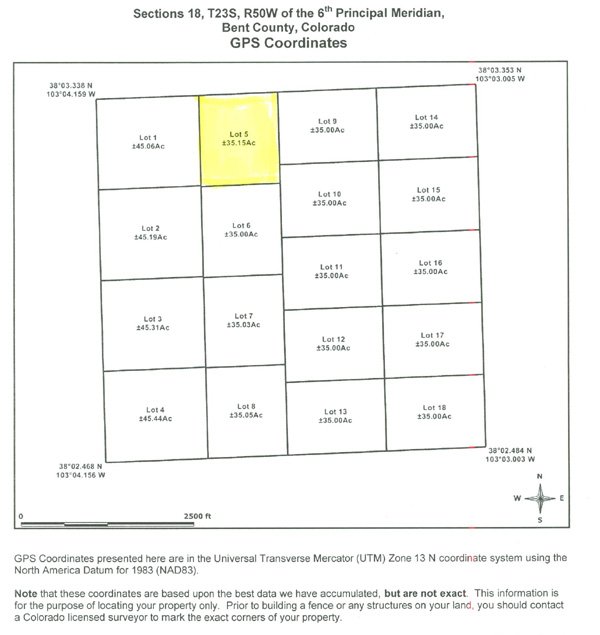 GOV: CO LAND, 35 AC. NEAR RESERVOIR, B&A $271/mo - 2