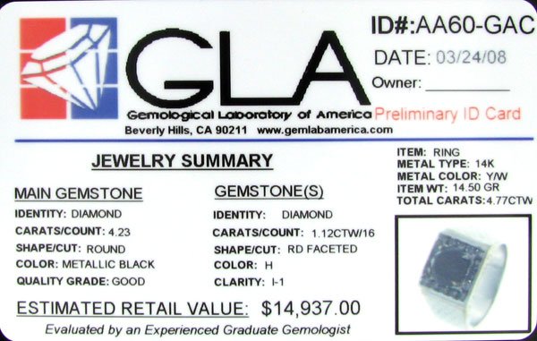 APP: $14.9k 14 kt. Yellow/White Gold, 4.23CT Rare - 2