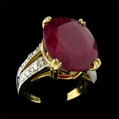 APP: $14.7k 14 kt. Gold, 10.10CT Ruby and Diamond