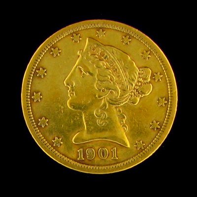 1901-S $5 Liberty Head Type Gold Coin, Investment
