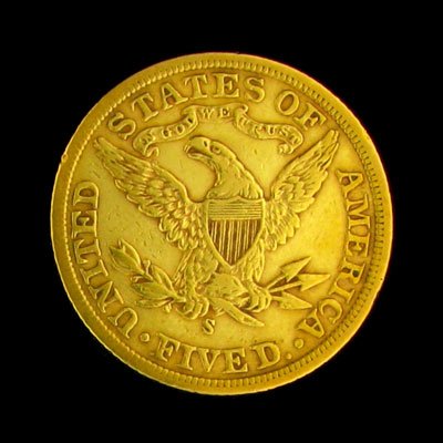 1901-S $5 Liberty Head Type Gold Coin, Investment - 2