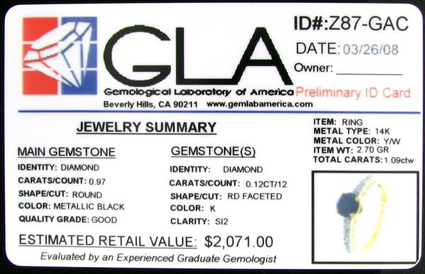 APP: $2.1k 14 kt. Yellow/White Gold, 0.97CT Rare - 2