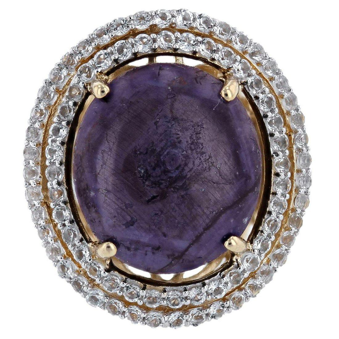 APP: 1.4k 23.32ct Ruby and 1.60ctw White Topaz Silver: Gov. File: H-60396 23.32ct Ruby and 1.60ctw White Topaz Silver Ring (Vault_R10_13817) Retail Replacement Value: $1.4K Asset Type: Sterling Silver Ring Shipping: $19.95