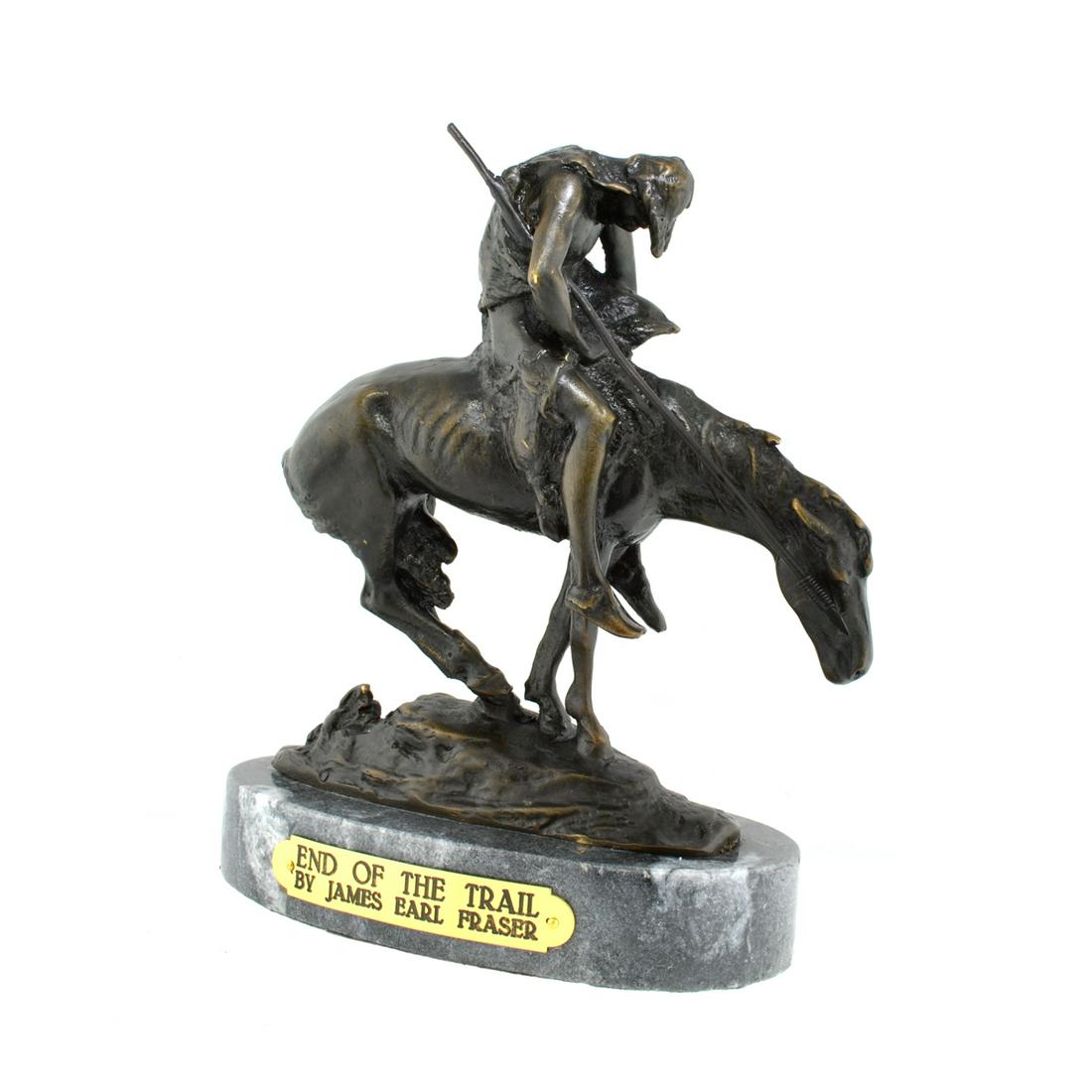 End Of The Trail- By James Earl Fraser- Bronze Reissue: Gov. File: T-14516 End Of The Trail- By James Earl Fraser- Bronze Reissue Asset Type: Museum Quality Bronze Shipping: $29.95