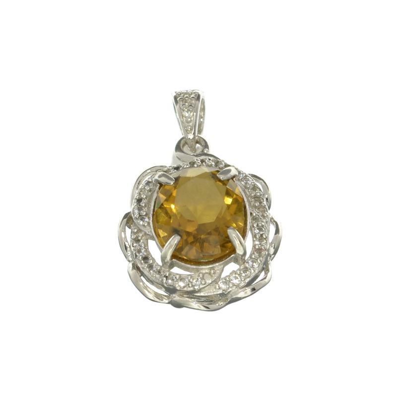 APP: 0.8k Fine Jewelry 2.50CT Oval Cut Citrine/White: Gov. File: H-16836 Fine Jewelry 2.50CT Oval Cut Citrine/White Sapphire And Sterling Silver Pendant Retail Replacement Value: $0.8K Asset Type: Sterling Silver Pendant Shipping: $19.95