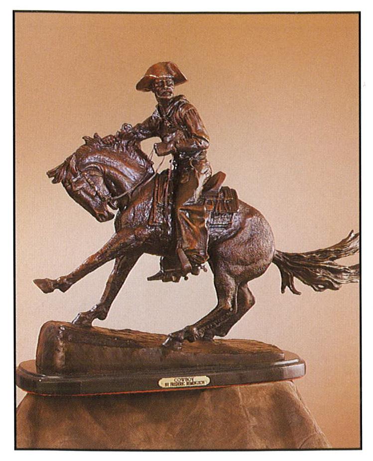 *Very Rare Small Cowboy Bronze by Frederic Remington: Gov. File: M-16554 *Very Rare Small Cowboy Bronze by Frederic Remington 10'''' x 10'''' -Great Investment- (SKU-AS) Asset Type: Collectable Shipping: $29.95. Item may be pick up only, or require addit