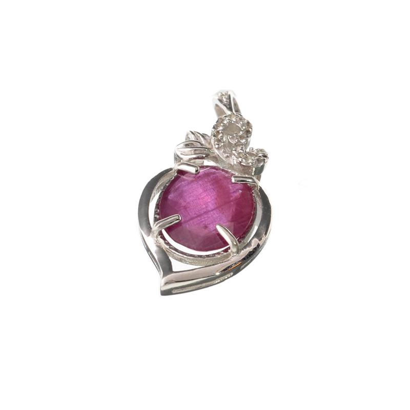 APP: 2.8k Fine Jewerly 7.25CT Oval Cut Ruby And White: Gov. File: H-17207 Fine Jewerly 7.25CT Oval Cut Ruby And White Sapphire Sterling Silver Pendant Retail Replacement Value: $2.8K Asset Type: Sterling Silver Pendant Shipping: $19.95