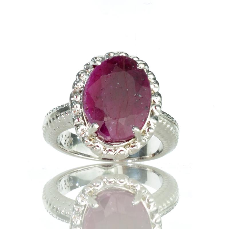 APP: 1.7k Fine Jewelry 6.70CT Oval Cut Ruby And: Gov. File: H-09506 Fine Jewelry 6.70CT Oval Cut Ruby And Platinum Over Sterling Silver Ring Retail Replacement Value: $1.7K Asset Type: Sterling Silver Ring Shipping: $19.95