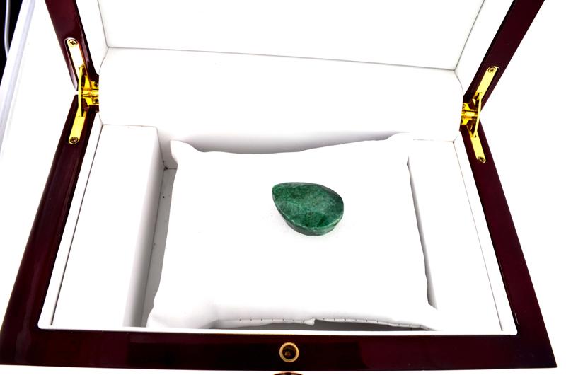 APP: 1k 57.00CT Pear Cut Green Beryl Emerald Gemstone: Gov. File: H-03093 57.00CT Pear Cut Green Beryl Emerald Gemstone Retail Replacement Value: $1.0K Asset Type: Emerald Gemstone Shipping: $19.95