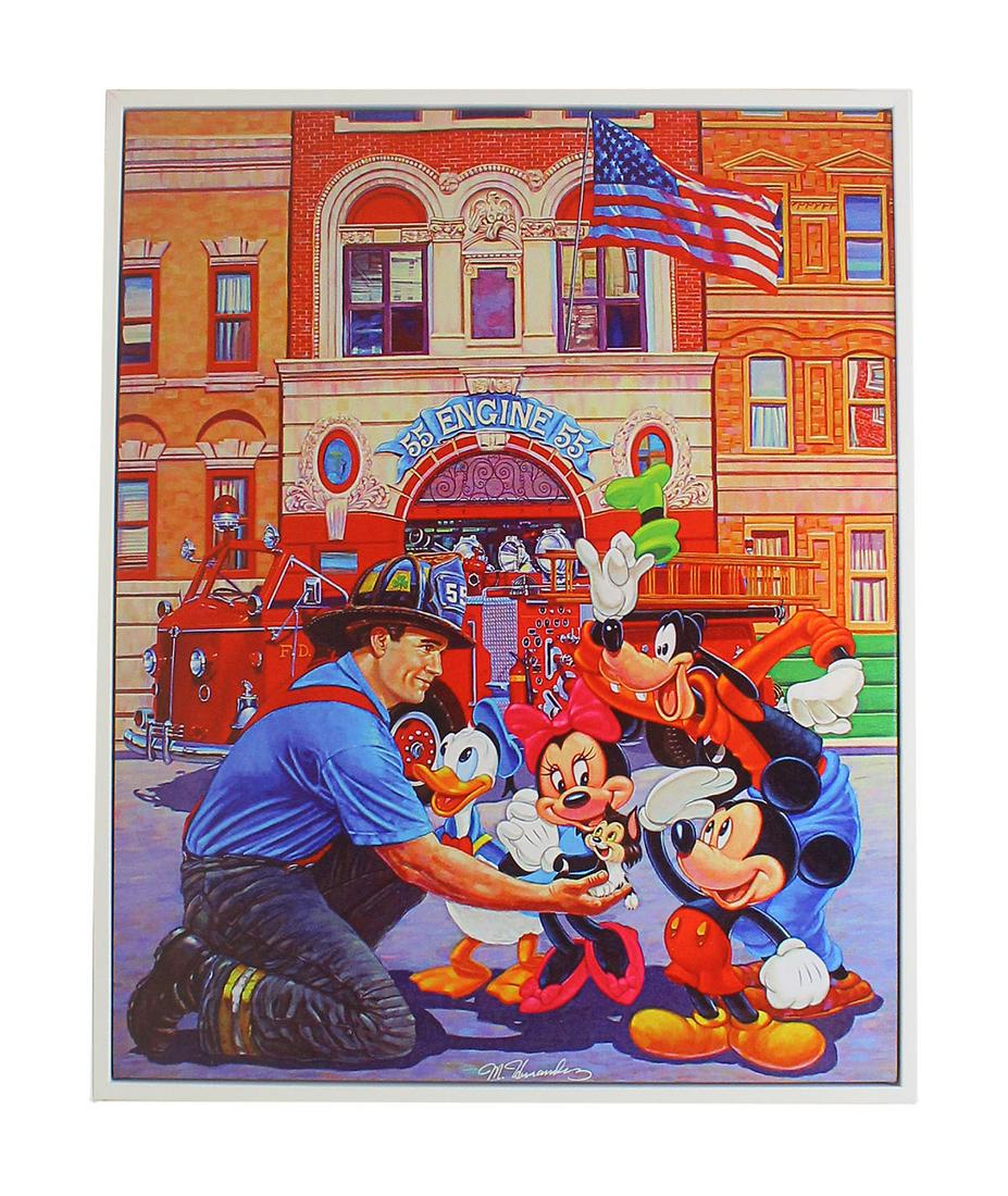 Beautiful Thomas Kinkade ''''Disney Engine 55'''' on: Gov. File: M-18056 Beautiful Thomas Kinkade ''''Disney Engine 55'''' on Canvas -PNR- Asset Type: Collectible Shipping: $24.95. Item may be pick up only, or require additional shipping charges due to w
