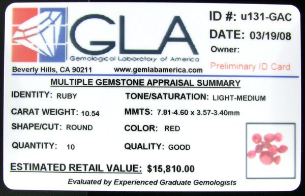 APP: $15.8k 10.54CT Round Ruby Parcel, Precious Ge - 2