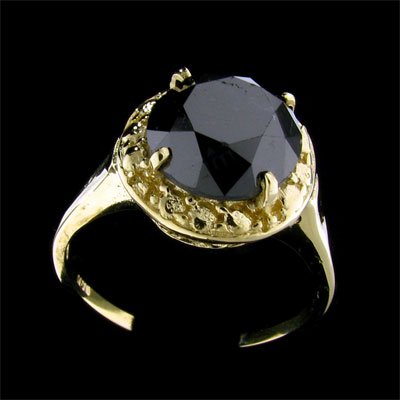 APP: $6.7k 14 kt. Gold, 3.45CT Rare Black Diamond