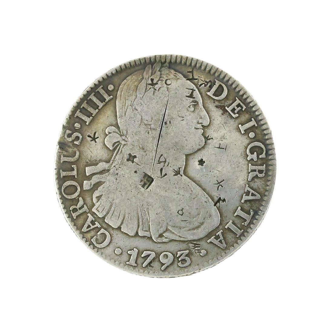 Extremely Rare 1793 Eight Reales American First Silver: Gov. File: C-78083 Extremely Rare 1793 Eight Reales American First Silver Dollar Coin Great Investment Asset Type: Reales Coin Shipping: $9.95