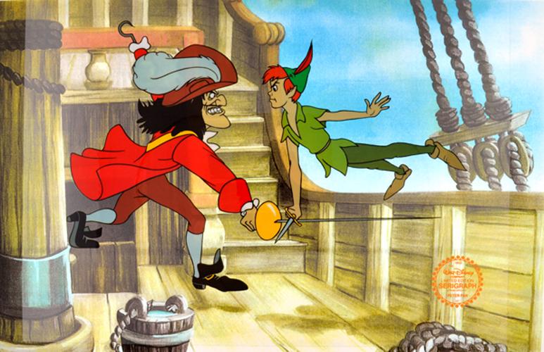 Walt Disney (After) Serigraph, Cell ,Peter Pan And Hook: Gov. File: T-18033 Walt Disney (After) Serigraph, Cell ,Peter Pan And Hook W/ Certificate Of Authenticity Asset Type: Collectable Serigraph Shipping: $29.95