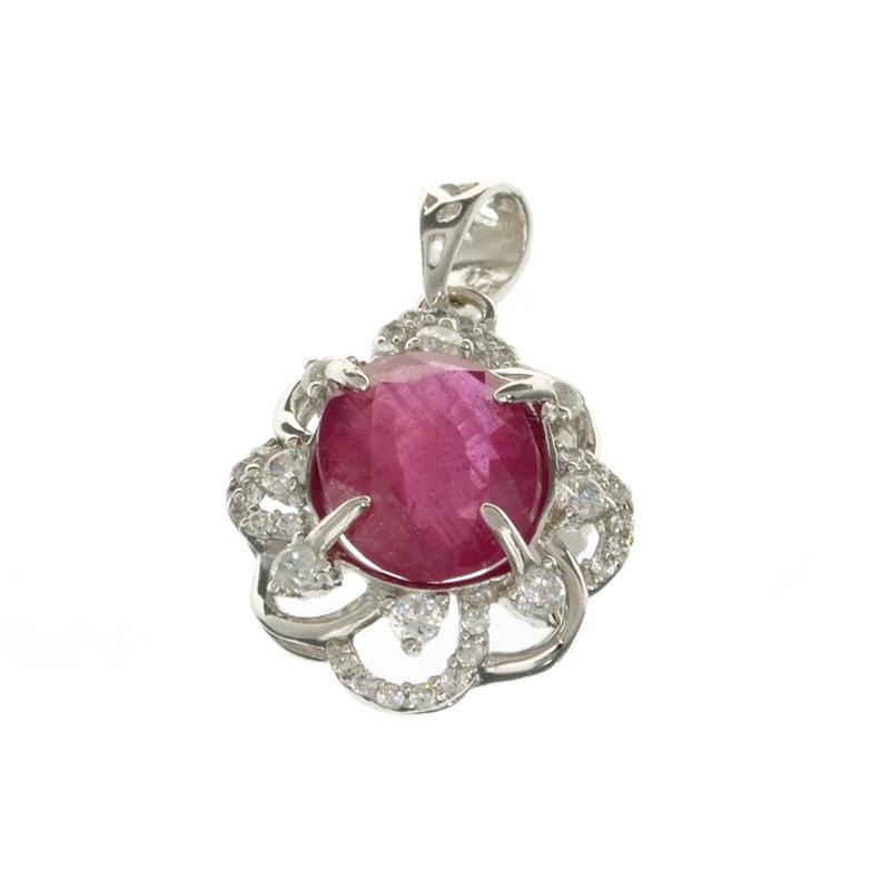 APP: 1.9k Fine Jewelry 4.90CT Oval Cut Ruby /White: Gov. File: H-16825 Fine Jewelry 4.90CT Oval Cut Ruby /White Sapphire And Sterling Silver Pendant Retail Replacement Value: $1.9K Asset Type: Sterling Silver Pendant Shipping: $19.95