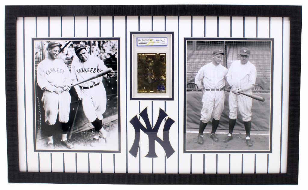 Rare Ruth / Gehrig 23kt. Gold Anniversary Baseball Card: Gov. File: M-16088 Rare Ruth / Gehrig 23kt. Gold Anniversary Baseball Card Graded Gem â€“ MT 10 â€“ Great Investment -PNR- Asset Type: Collectables Shipping: $29.95. Item may be pick up only