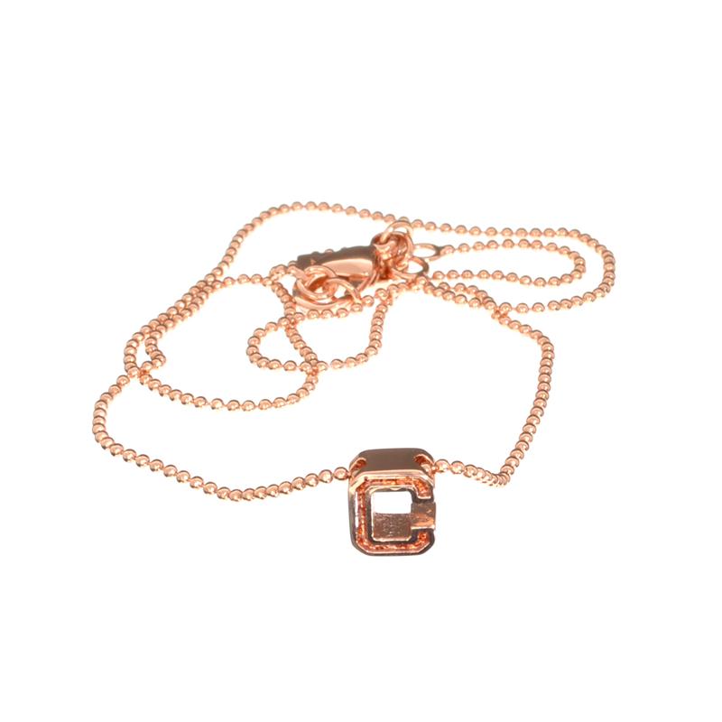 Fine Jewelry COACH Stainless Steel Rose Gold Tone: Gov. File: H-19833 Fine Jewelry COACH Stainless Steel Rose Gold Tone Varsity 'C' Necklace Asset Type: Necklace Shipping: $19.95