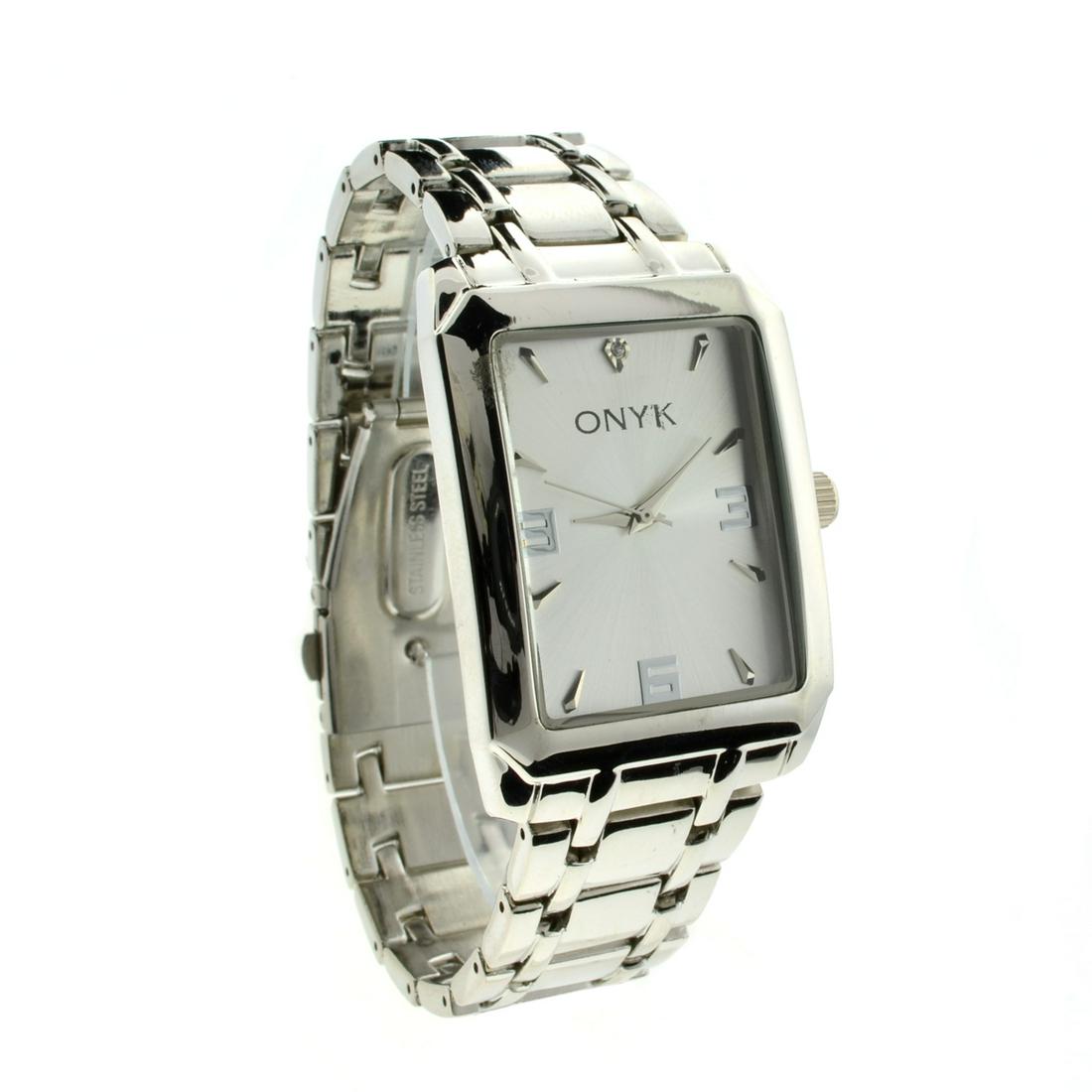 New Gorgeous Onyk Sainless Steel Back Water Resistant: Gov. File: H-03536 New Gorgeous Onyk Sainless Steel Back Water Resistant Men's Watch Asset Type: Onyk WatchShipping: $19.95