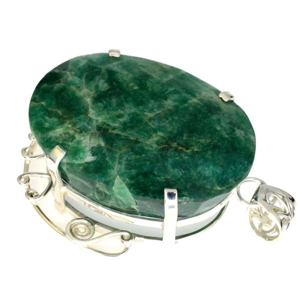 Fine Jewelry Designer Sebastian 288.02CT Oval Cut Green: Gov. File: K-03146 Fine Jewelry Designer Sebastian 288.02CT Oval Cut Green Beryl Emerald and Sterling Silver Pendant Retail Replacement Value:$4.7K Asset Type: Pendant Shipping: $19.95