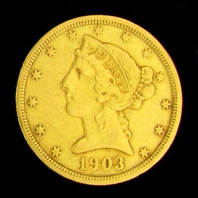 1903-S $5 US Liberty Head Type Gold Coin - Investm