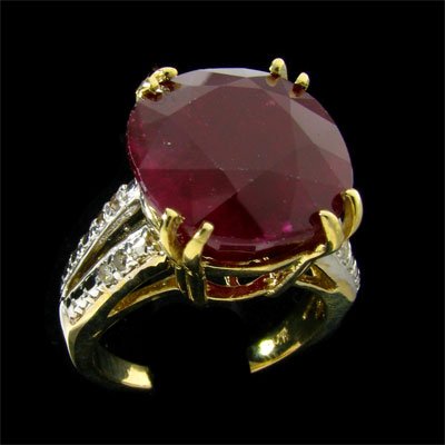 RRV APP: 49k 14 kt. Gold, 13.37CT Ruby Ring