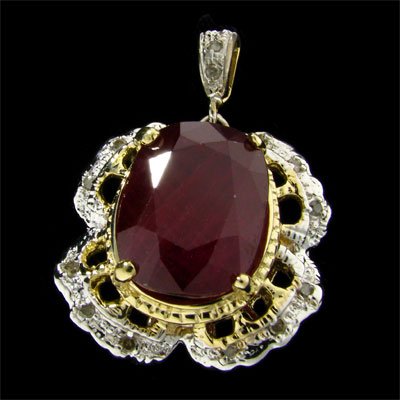 RRV APP: 51.8k 14 kt. Gold, 21.65CT Ruby Pendant
