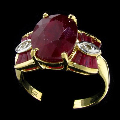 RRV APP: 41k 14 kt. Gold, 6.08CT Ruby and Diamond