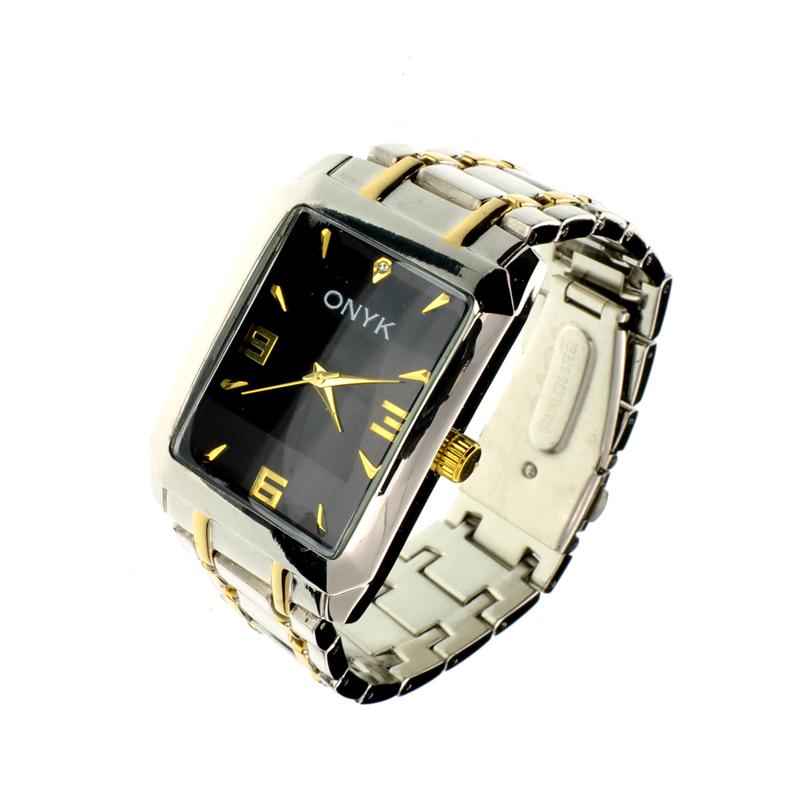 New Men's Onyk Stainless Steel Back Water Resistant: Gov. File: H-12795 New Men's Onyk Stainless Steel Back Water Resistant Quartz Movement Watch Asset Type: Onyk WatchShipping: $19.95