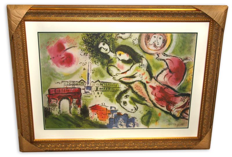 Marc Chagall (After) 'Romeo and Juliet' Museum Framed &: Gov. File: M-06429 Marc Chagall (After) 'Romeo and Juliet' Museum Framed & Matted Asset Type: Print Shipping: $29.95. Item may be pick up only, or require additional shipping charges due to weight or 